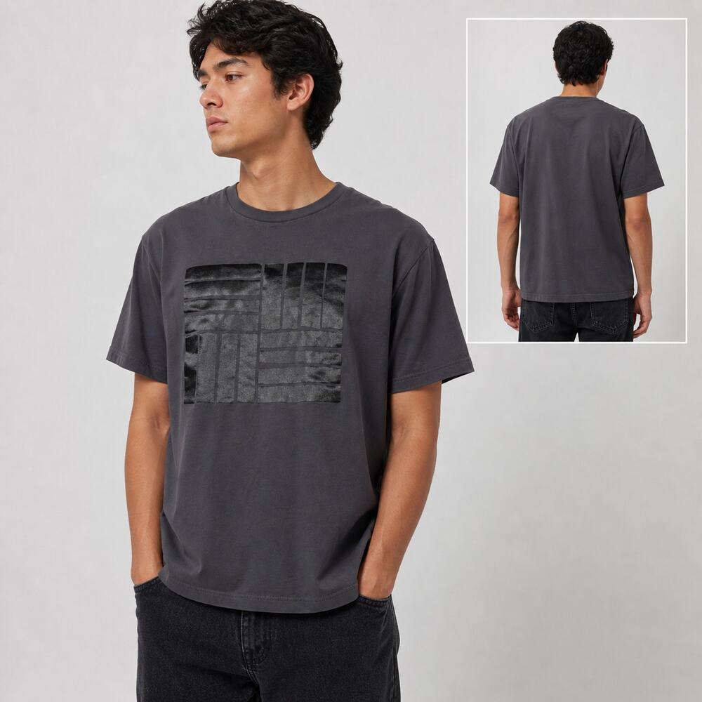 Uniqlo U MoMA Color & Rhythm Art T Shirt Medium Black Abstract Graphic Medium